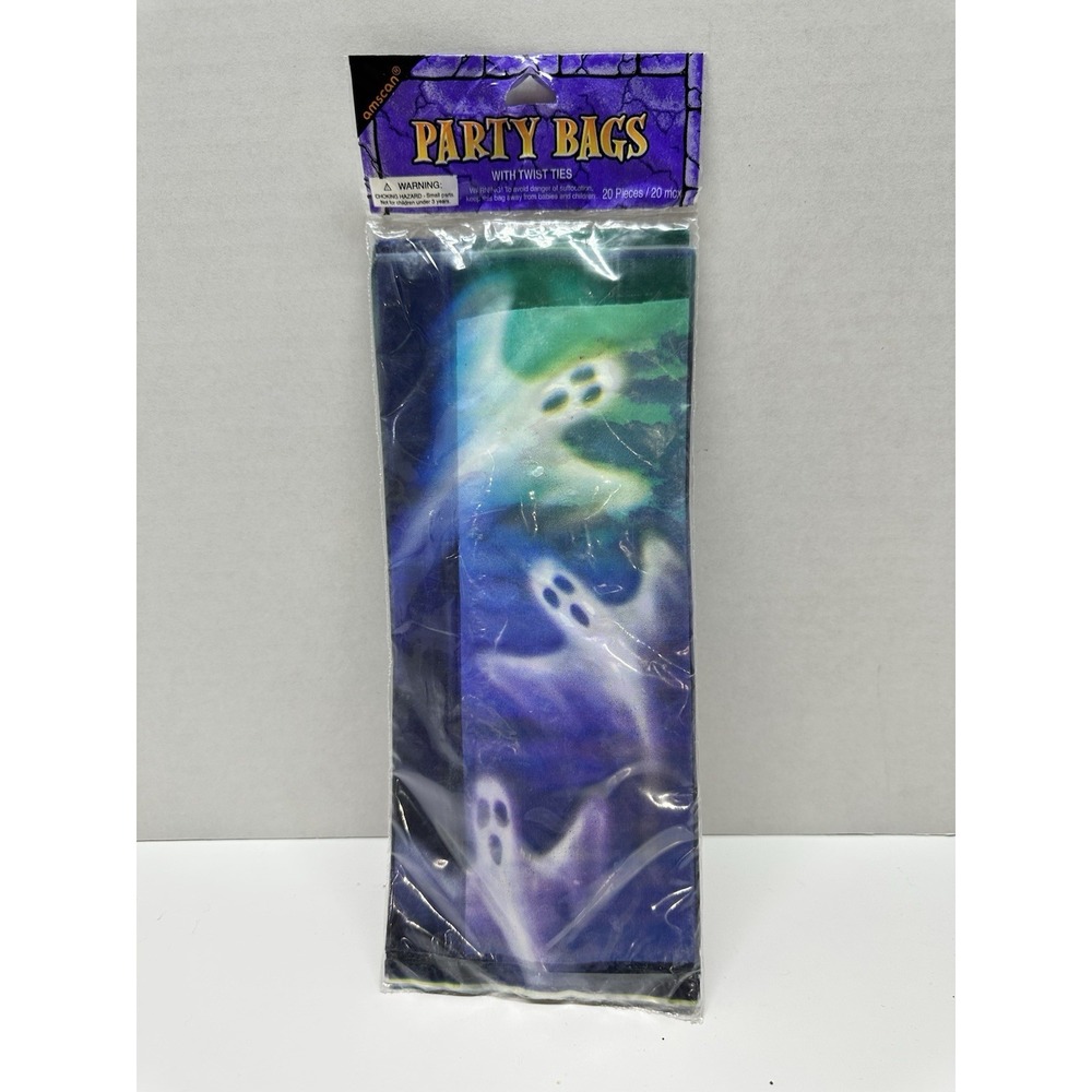 Vintage 90's Halloween Treat Party Bags Ghost NOS 20 count Party Favor Amscan